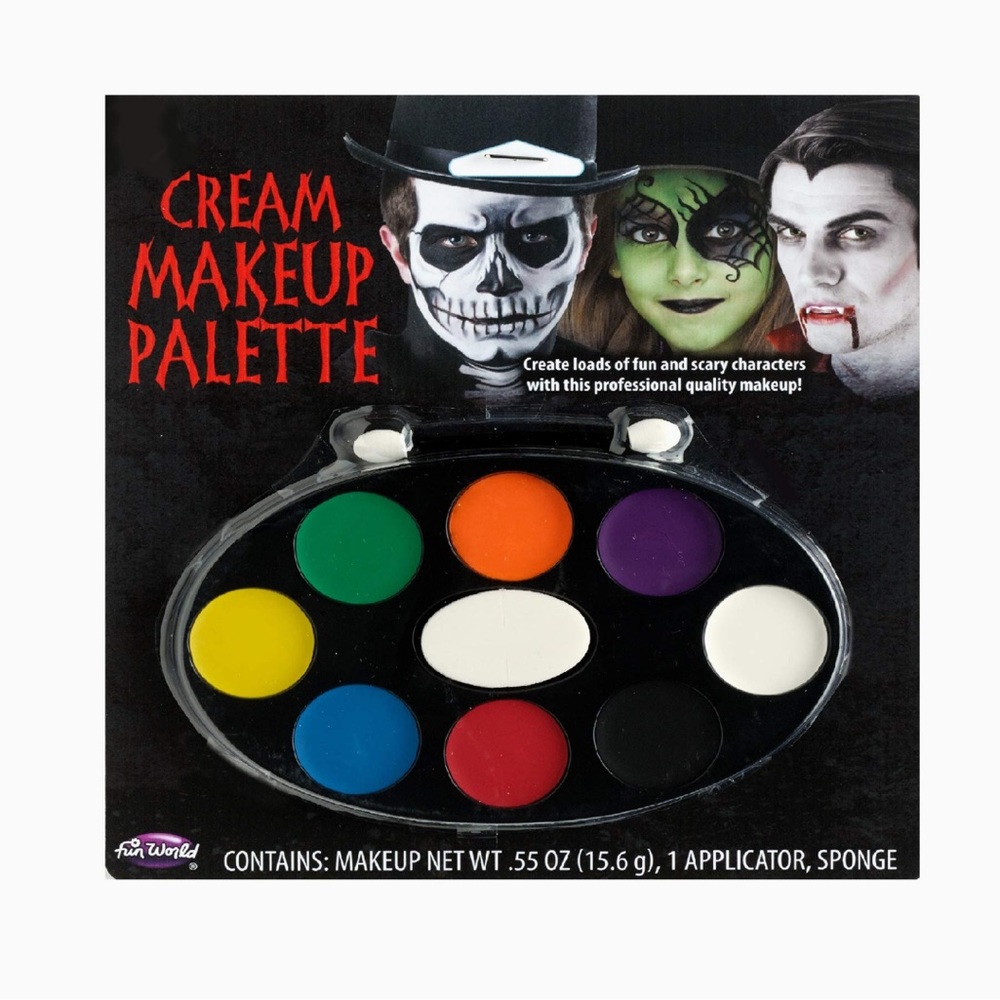 FUN WORLD Halloween Cream Makeup Palette Set NWT